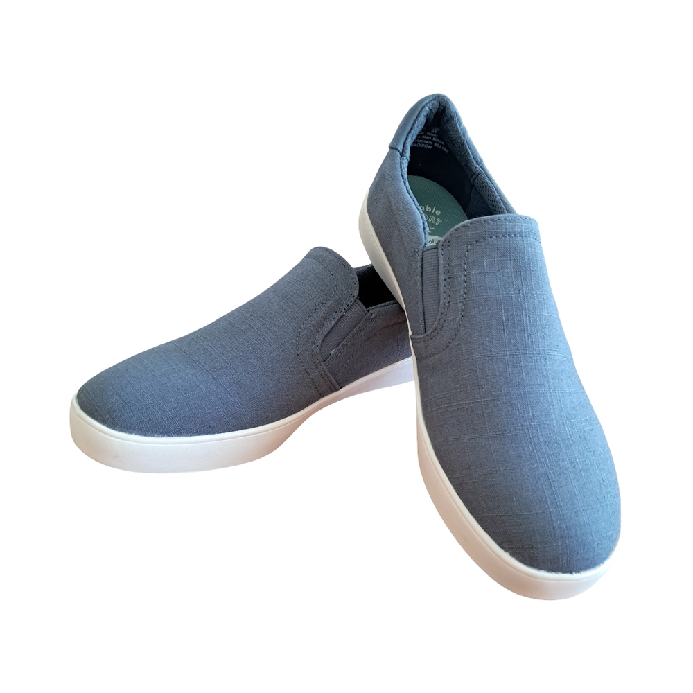 Dr. Scholl's Women's Madison Slip On Shoes Blue Linen Size 7.5 M New Tiny Defect - Picture 8 of 13